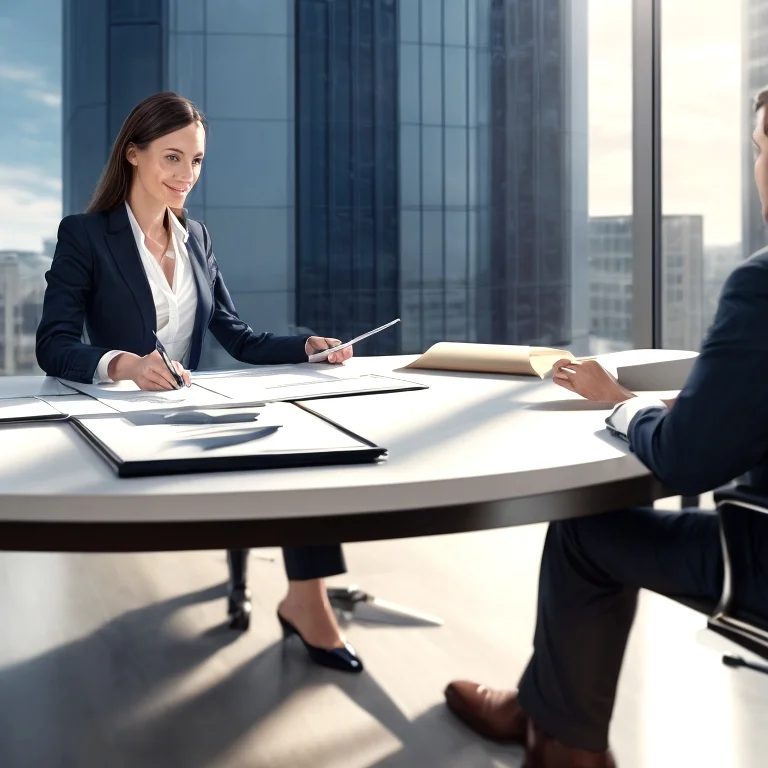 Legal advisor reviewing property documents